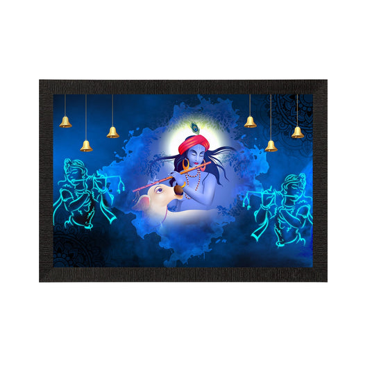 Lord Krishna Satin Matt Texture UV Art Painting